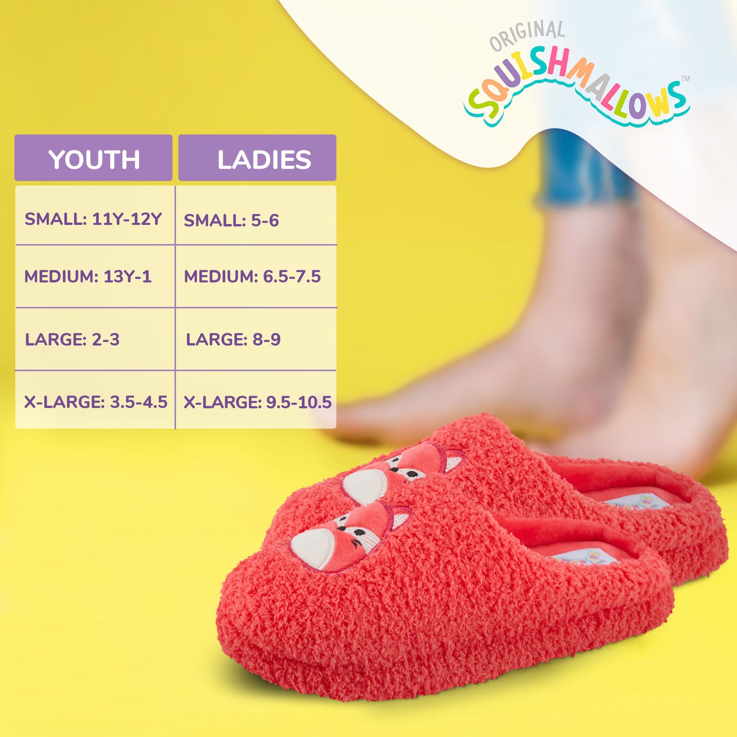 Squishmallows Fuzzy Slip-On Slippers for Women and Kids