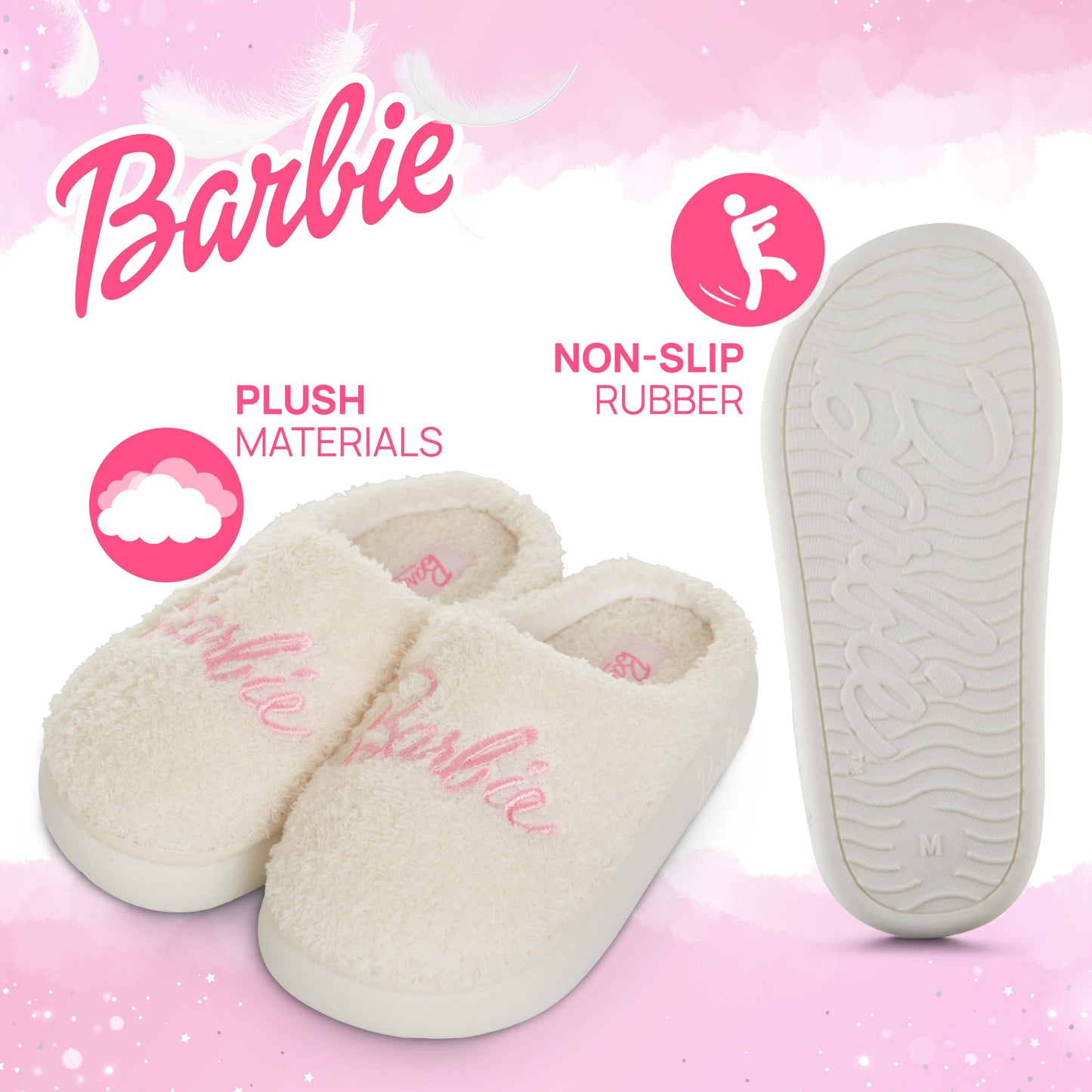 Barbie Fuzzy House Slip-On Slippers for Girls