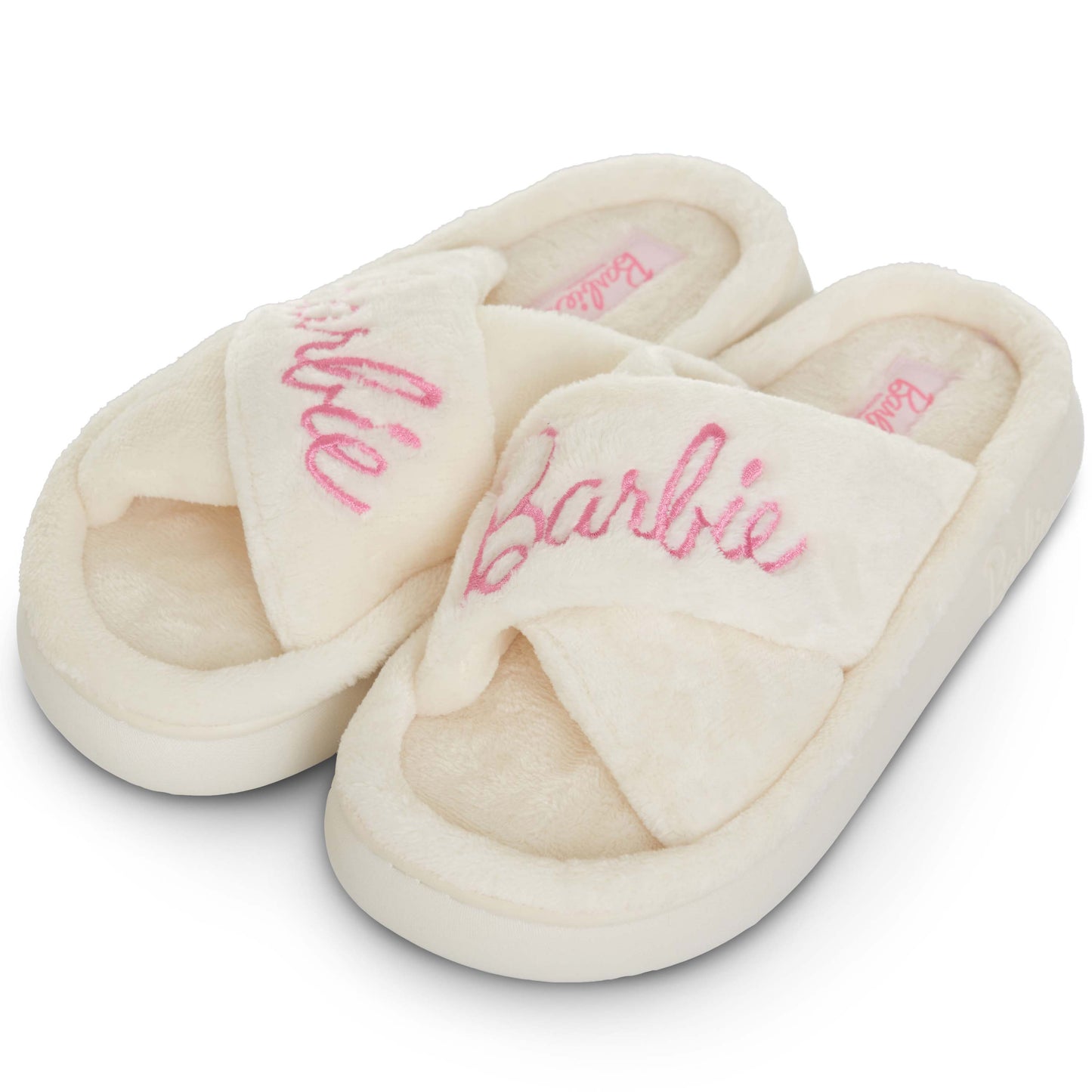 Barbie Fuzzy House Slip-On Slippers for Women