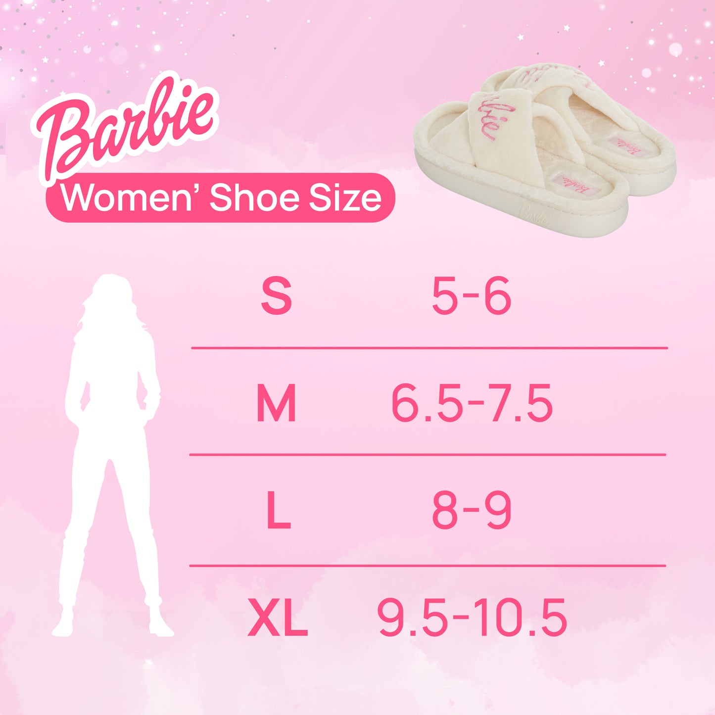 Barbie Fuzzy House Slip-On Slippers for Women