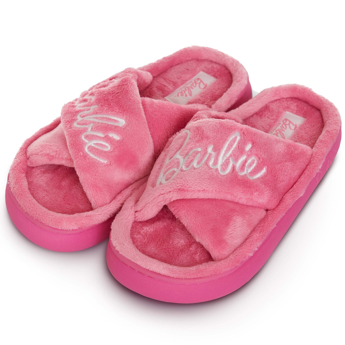 Barbie Fuzzy House Slip-On Slippers for Women