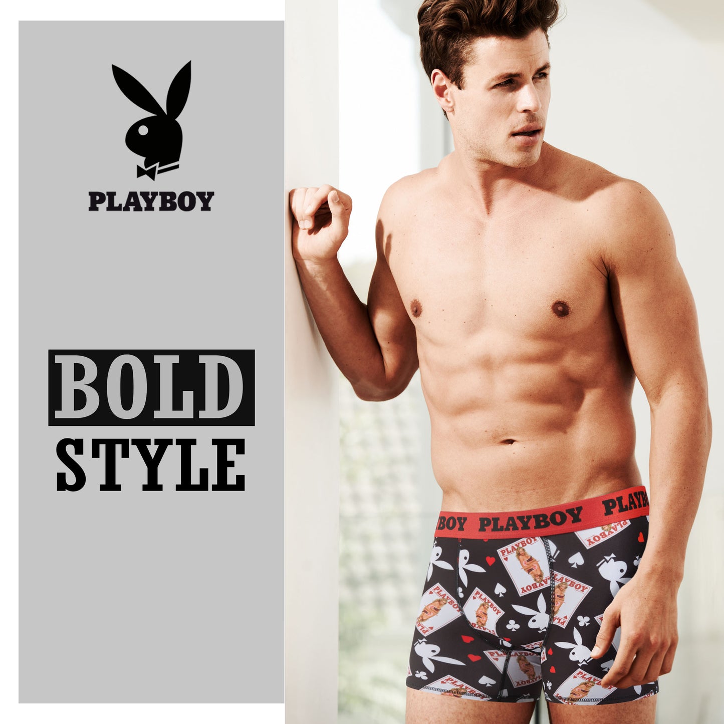 Playboy Men's Funny Boxer Briefs