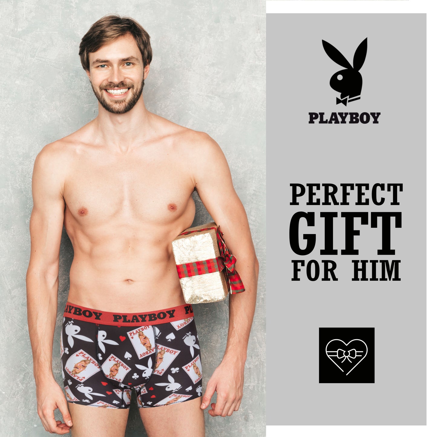 Playboy Men's Funny Boxer Briefs