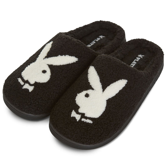 Playboy Fuzzy House Slip-On Slippers for Men