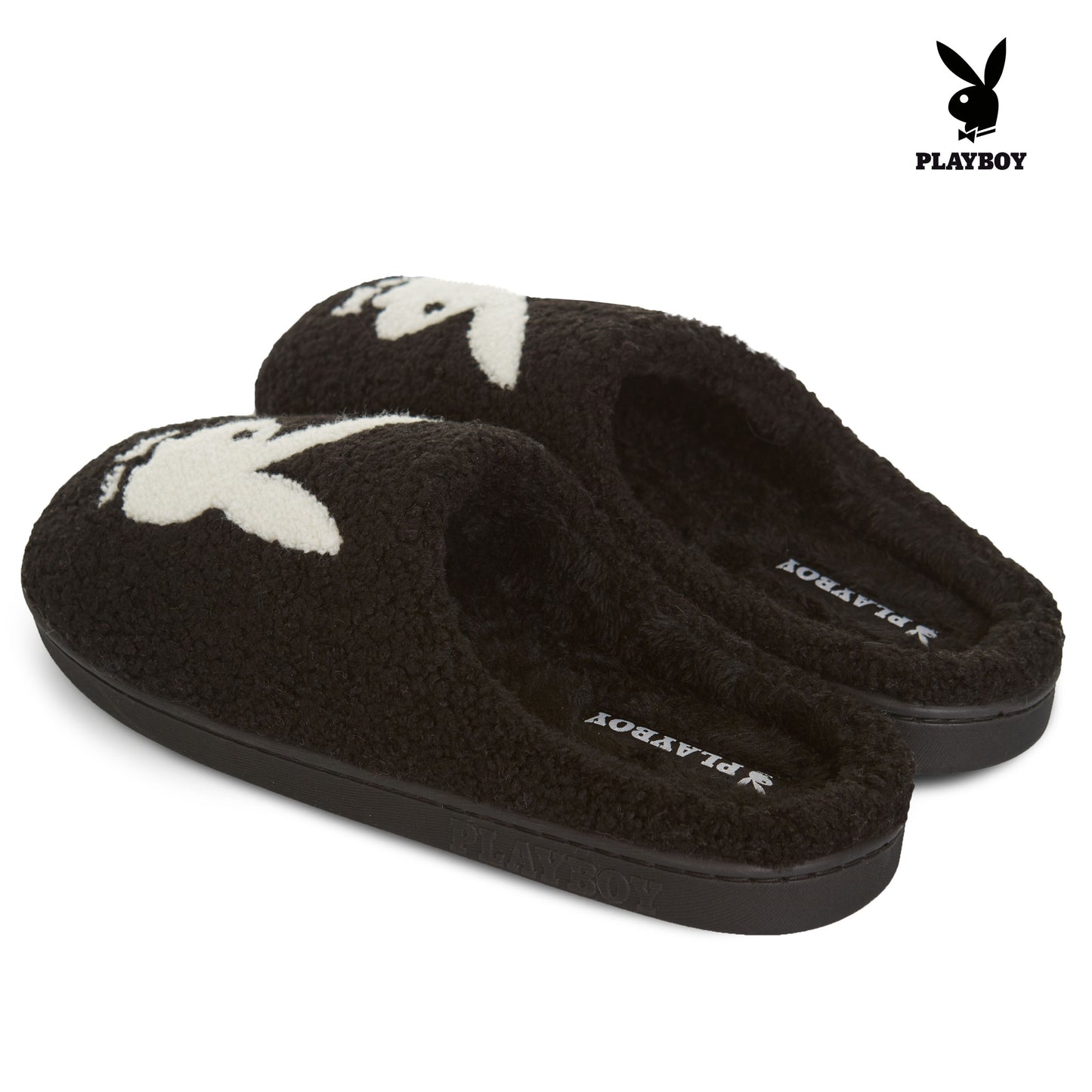 Playboy Fuzzy House Slip-On Slippers for Men