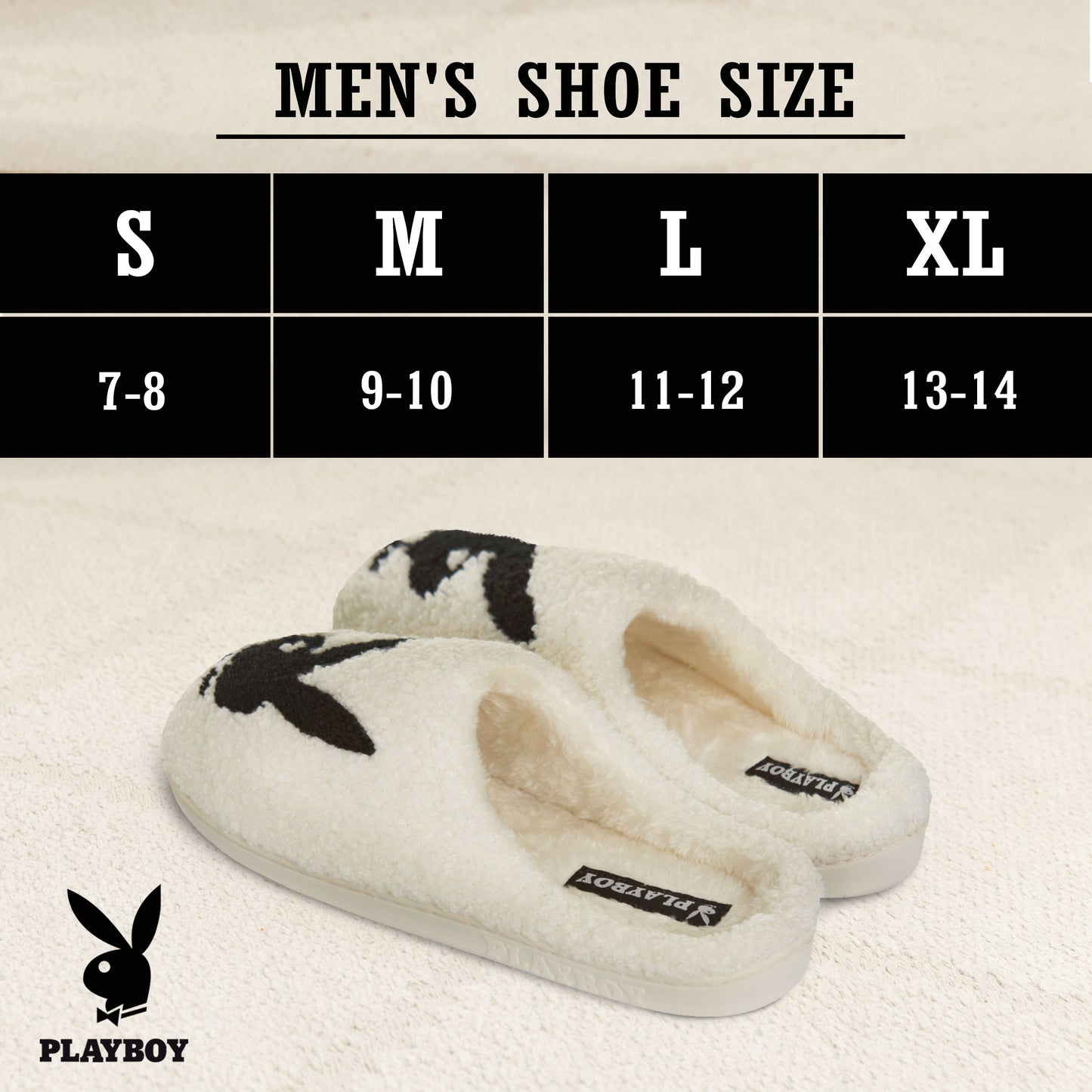 Playboy Fuzzy House Slip-On Slippers for Men