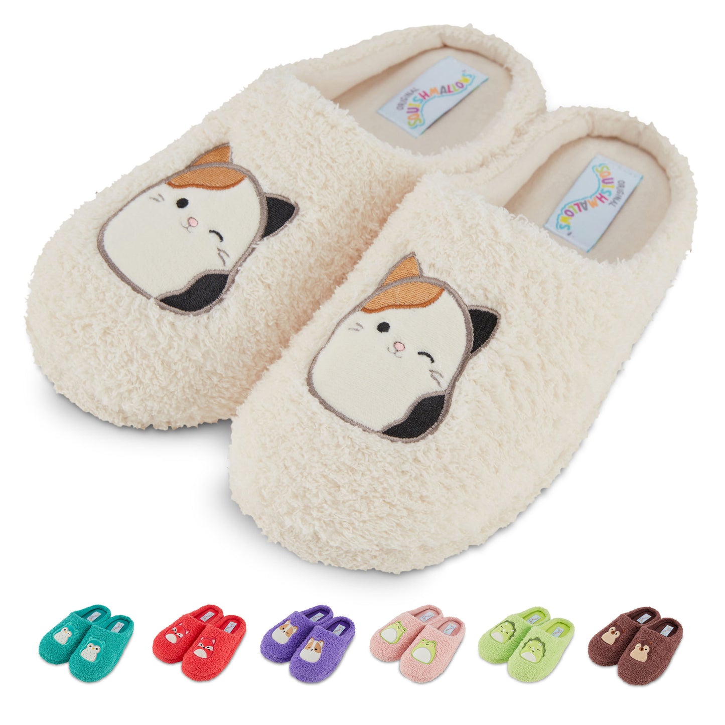 Squishmallows Fuzzy Slip-On Slippers for Women and Kids