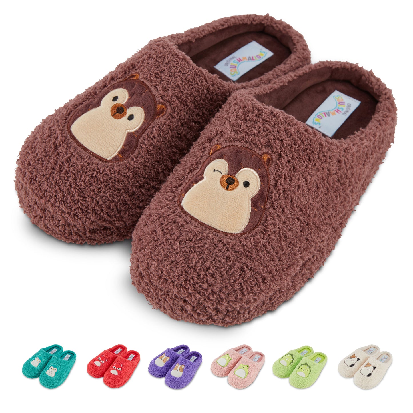 Squishmallows Fuzzy Slip-On Slippers for Women and Kids