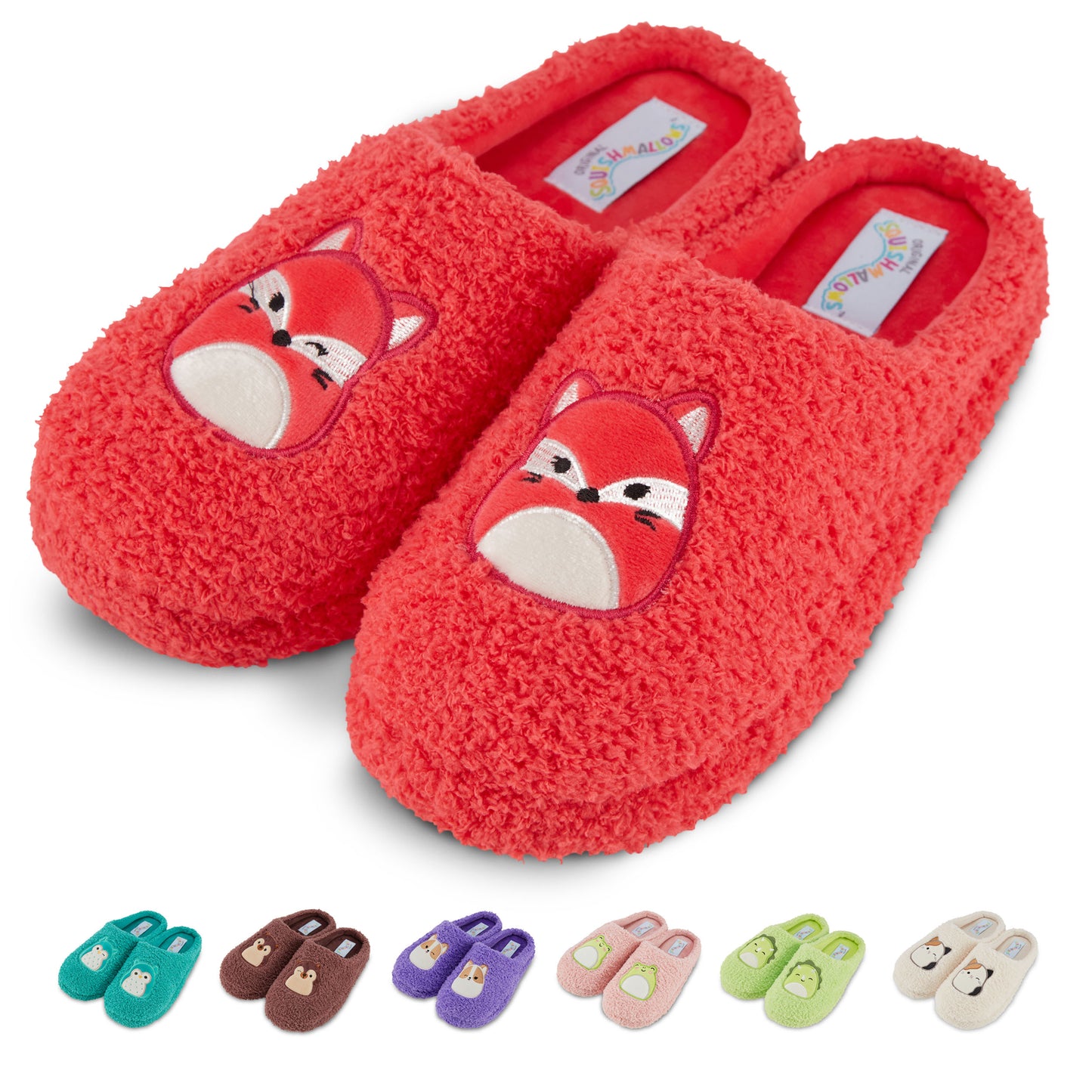 Squishmallows Fuzzy Slip-On Slippers for Women and Kids