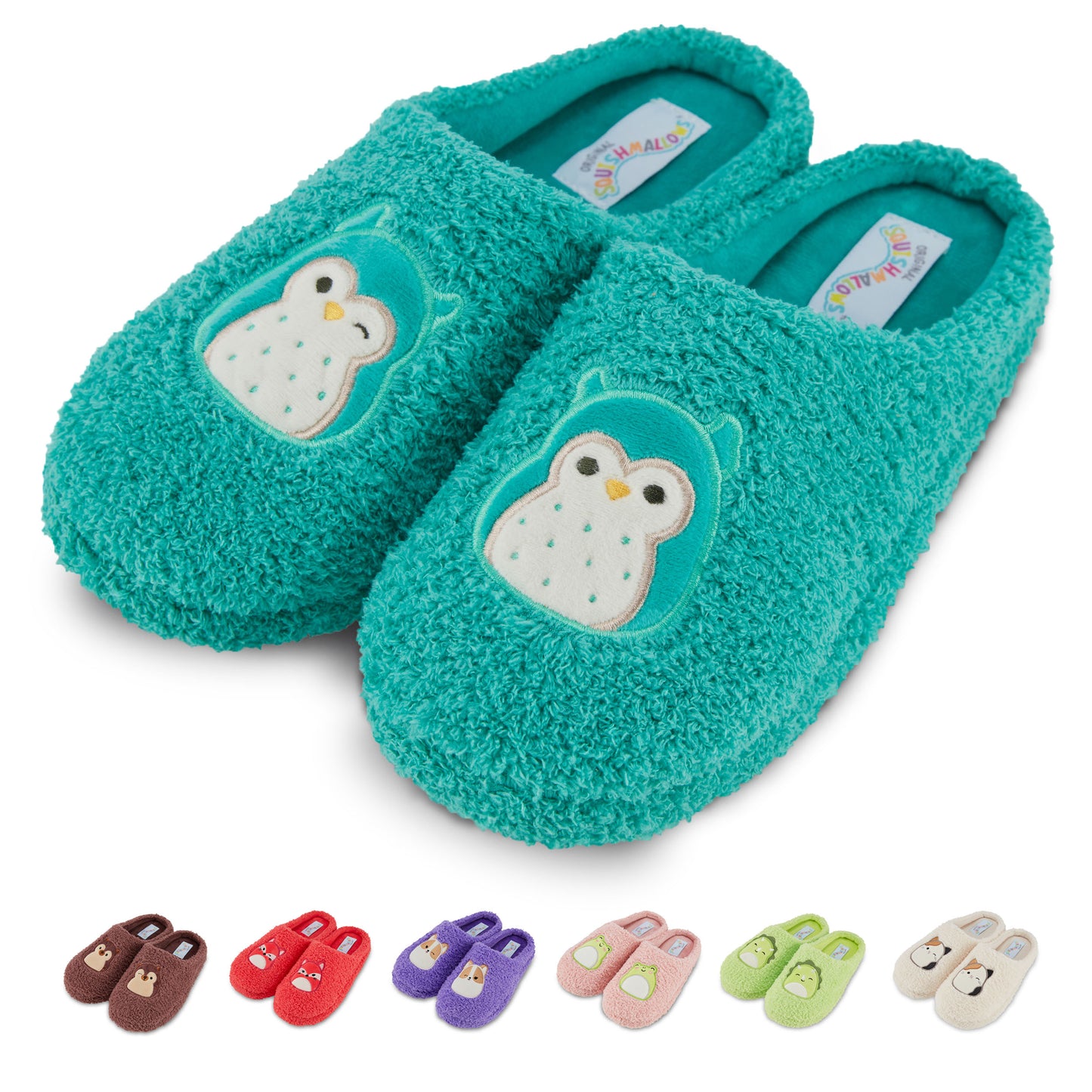 Squishmallows Fuzzy Slip-On Slippers for Women and Kids