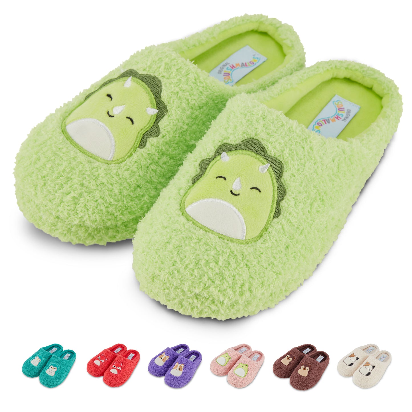 Squishmallows Fuzzy Slip-On Slippers for Women and Kids