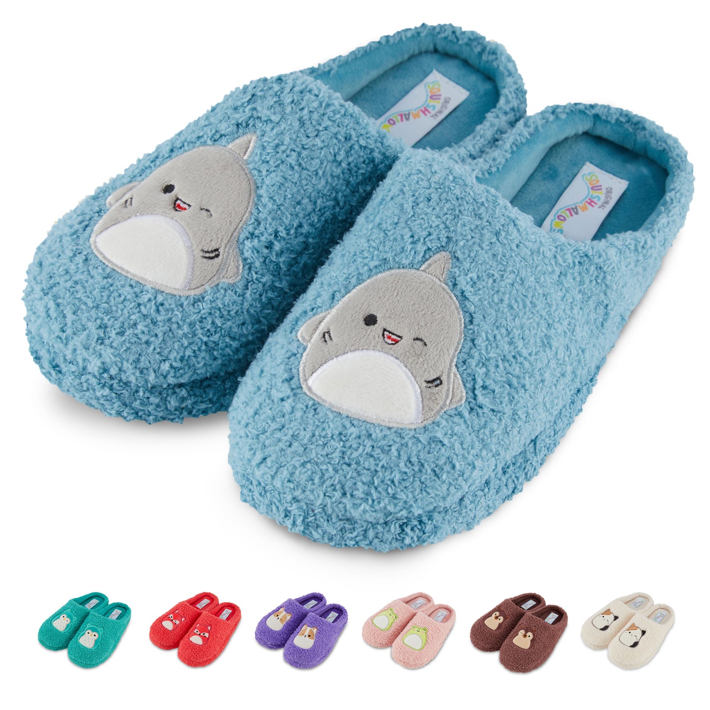 Squishmallows Fuzzy Slip-On Slippers for Women and Kids