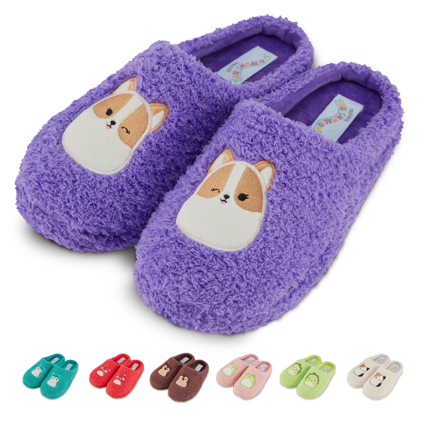 Squishmallows Fuzzy Slip-On Slippers for Women and Kids