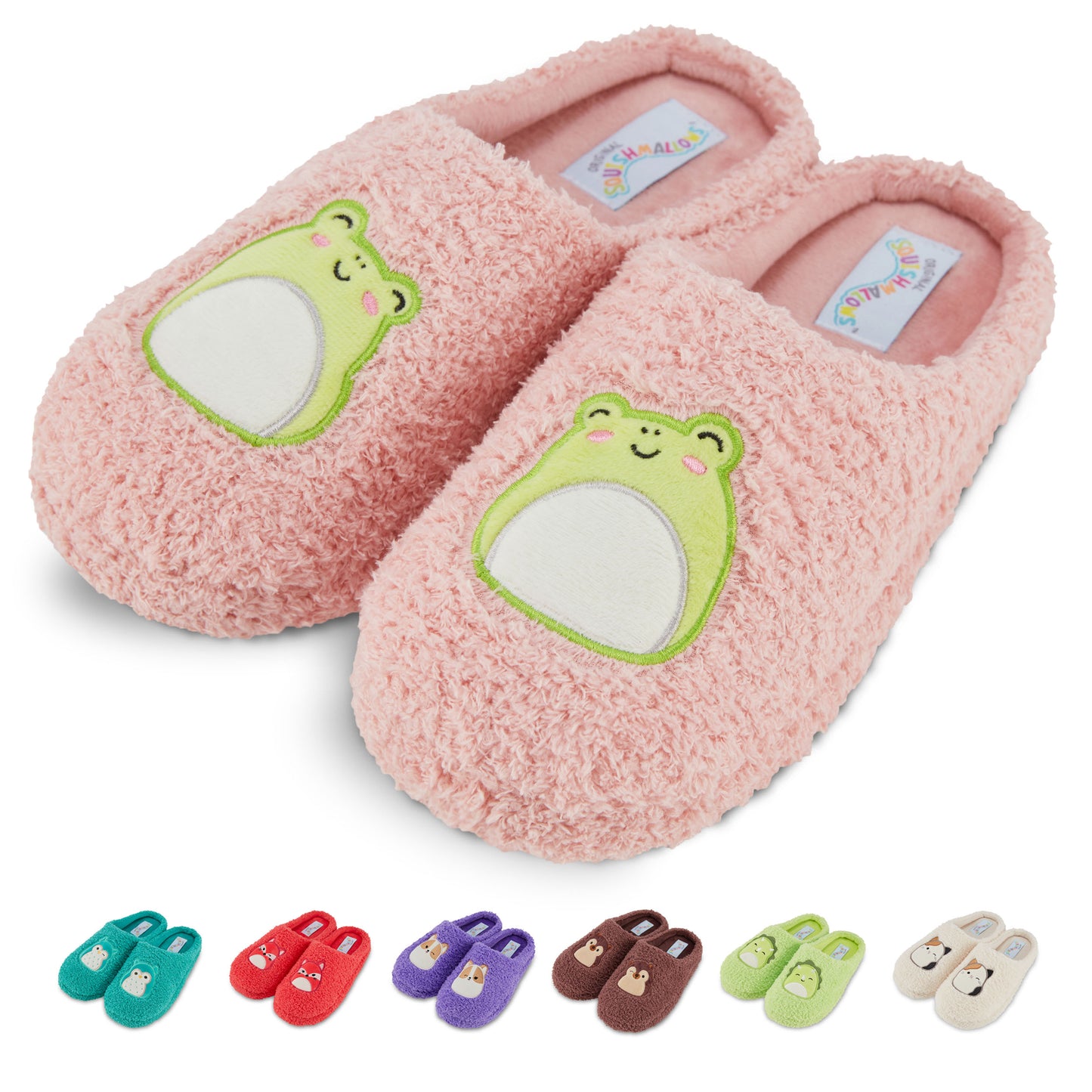 Squishmallows Fuzzy Slip-On Slippers for Women and Kids