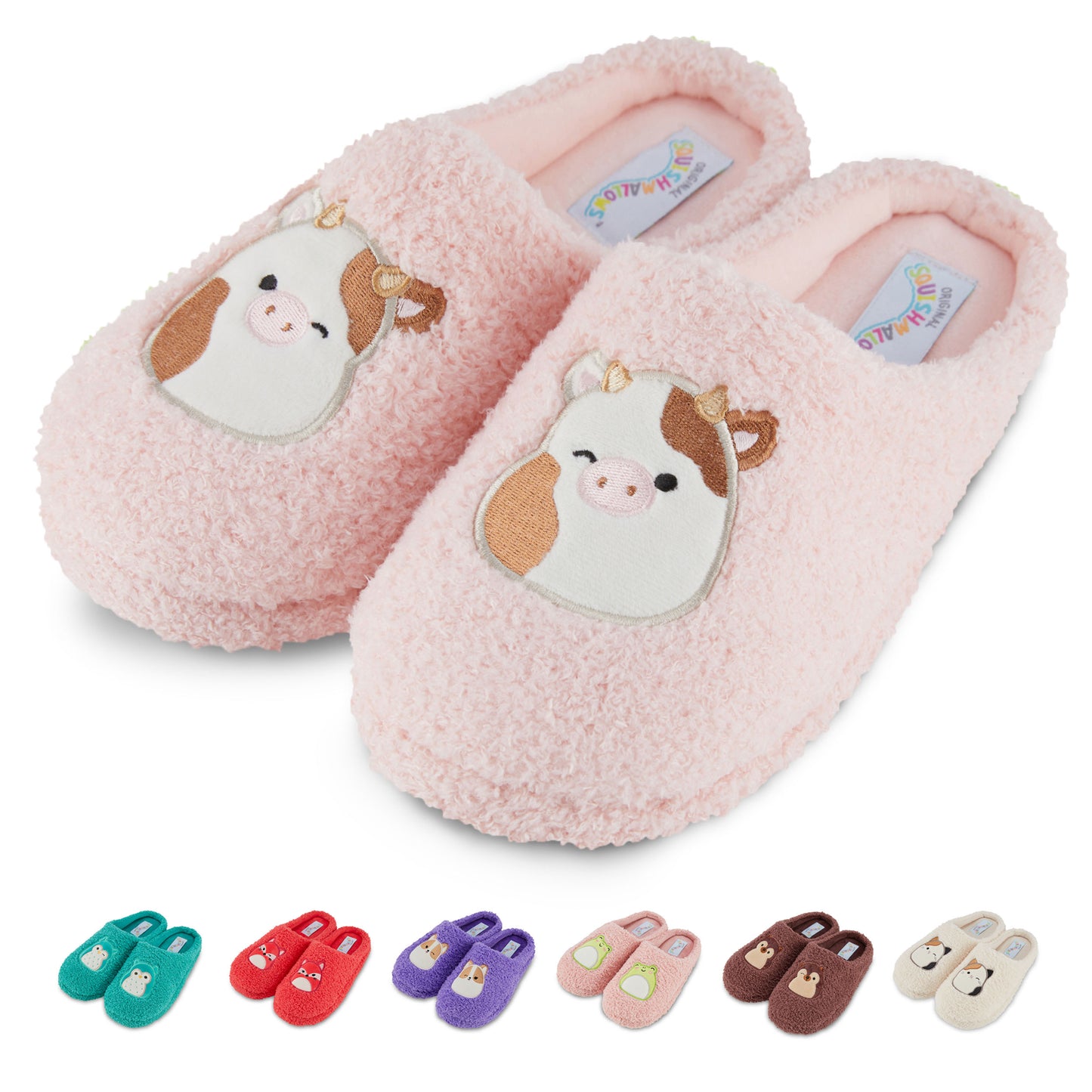 Squishmallows Fuzzy Slip-On Slippers for Women and Kids