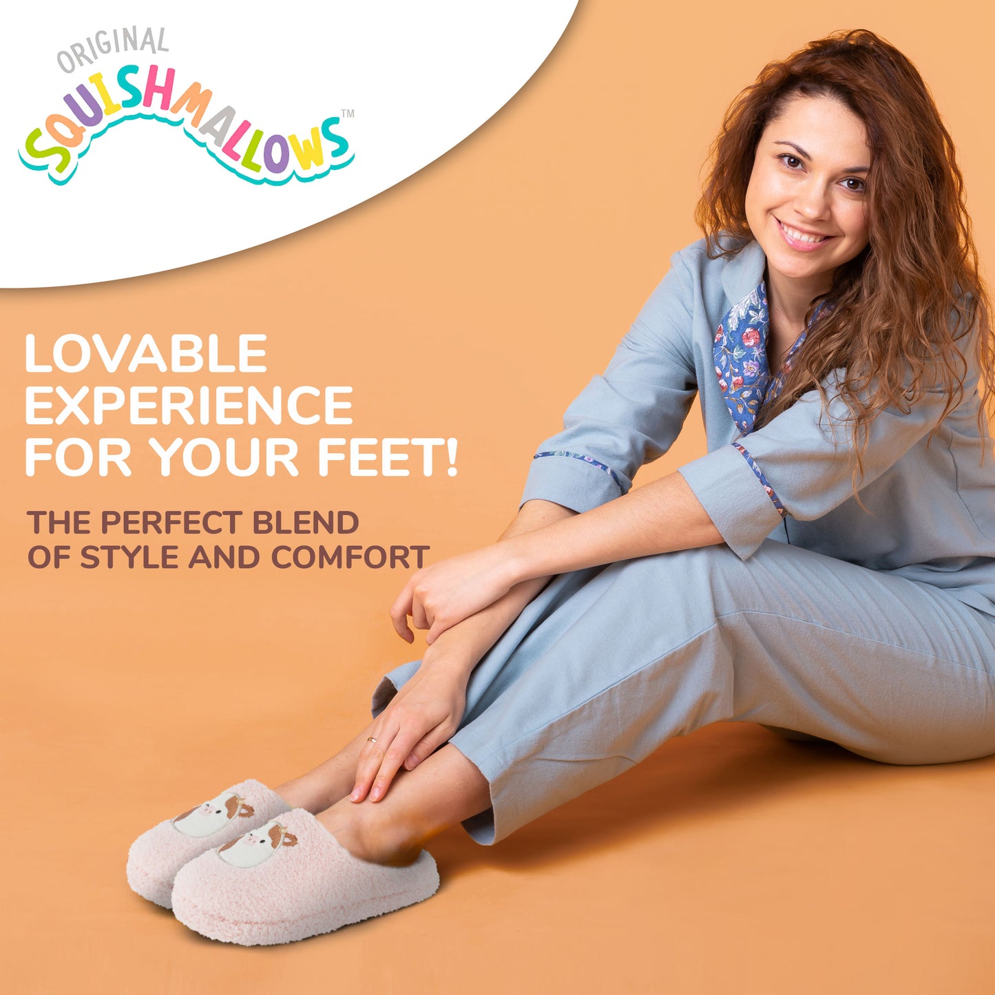 Squishmallows Fuzzy Slip-On Slippers for Women and Kids