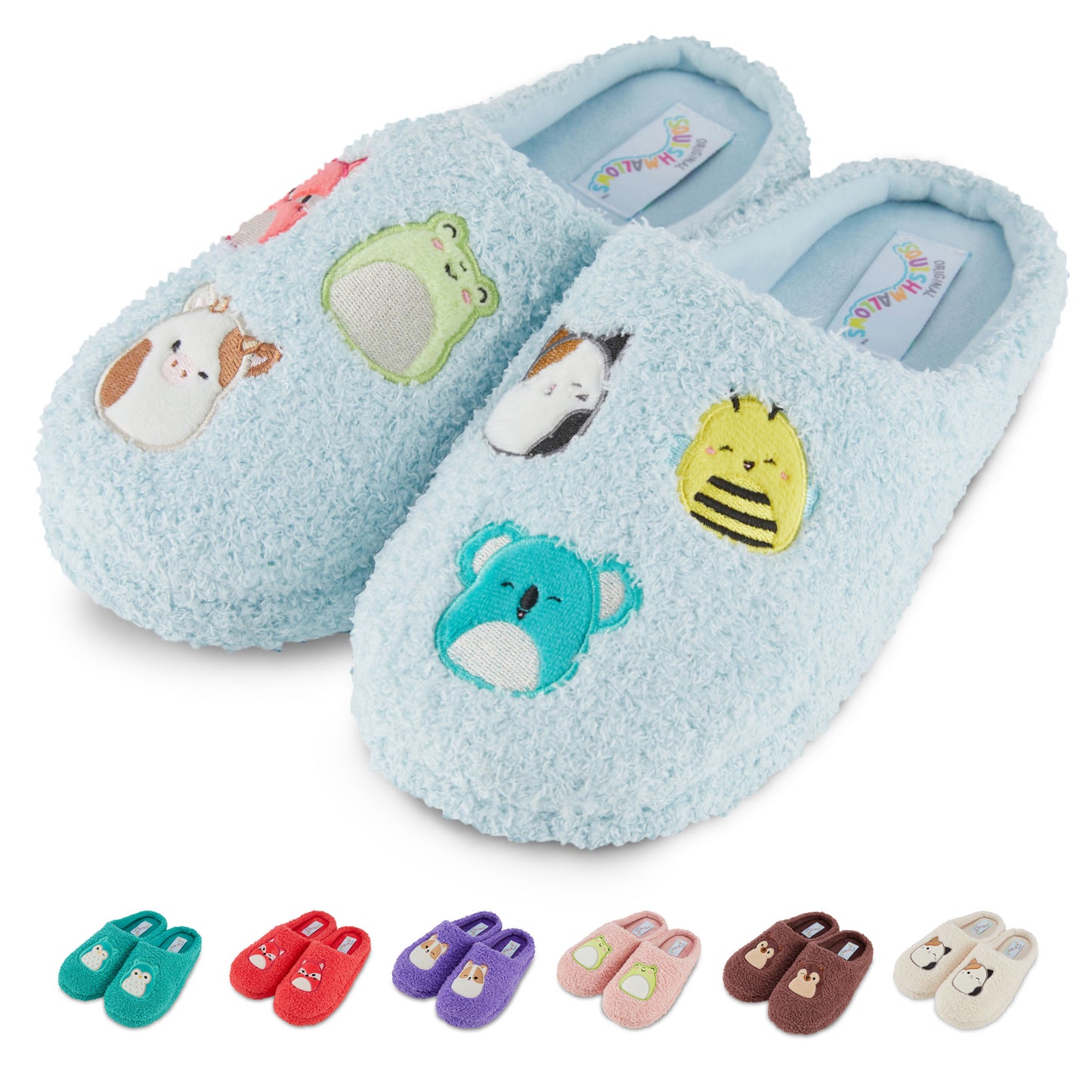 Squishmallows Fuzzy Slip-On Slippers for Women and Kids